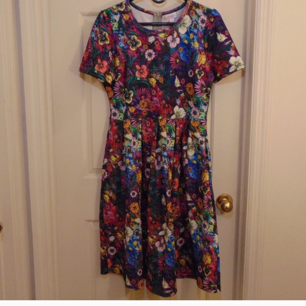 SOLD rainbow floral unicorn Amelia large